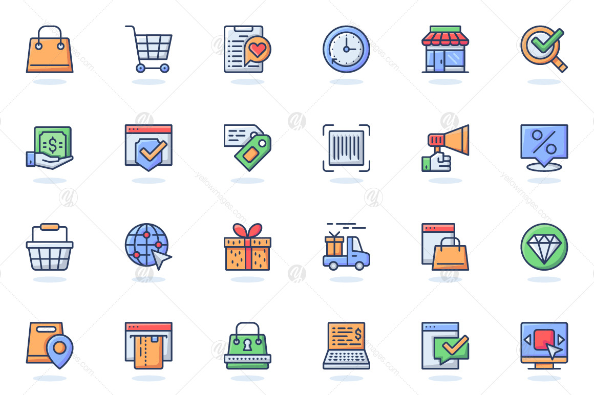 Flat Line Web Icons Pack Flat Line Web Icons Pack