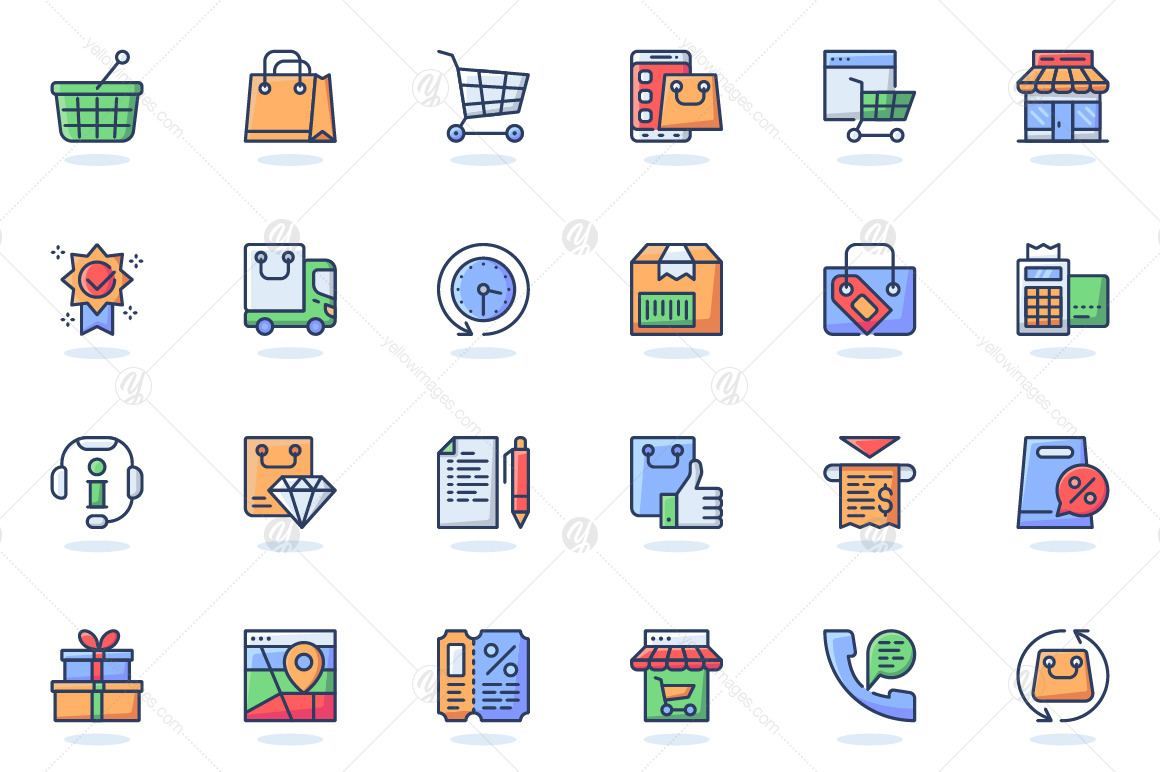 Flat Line Web Icons Pack Flat Line Web Icons Pack