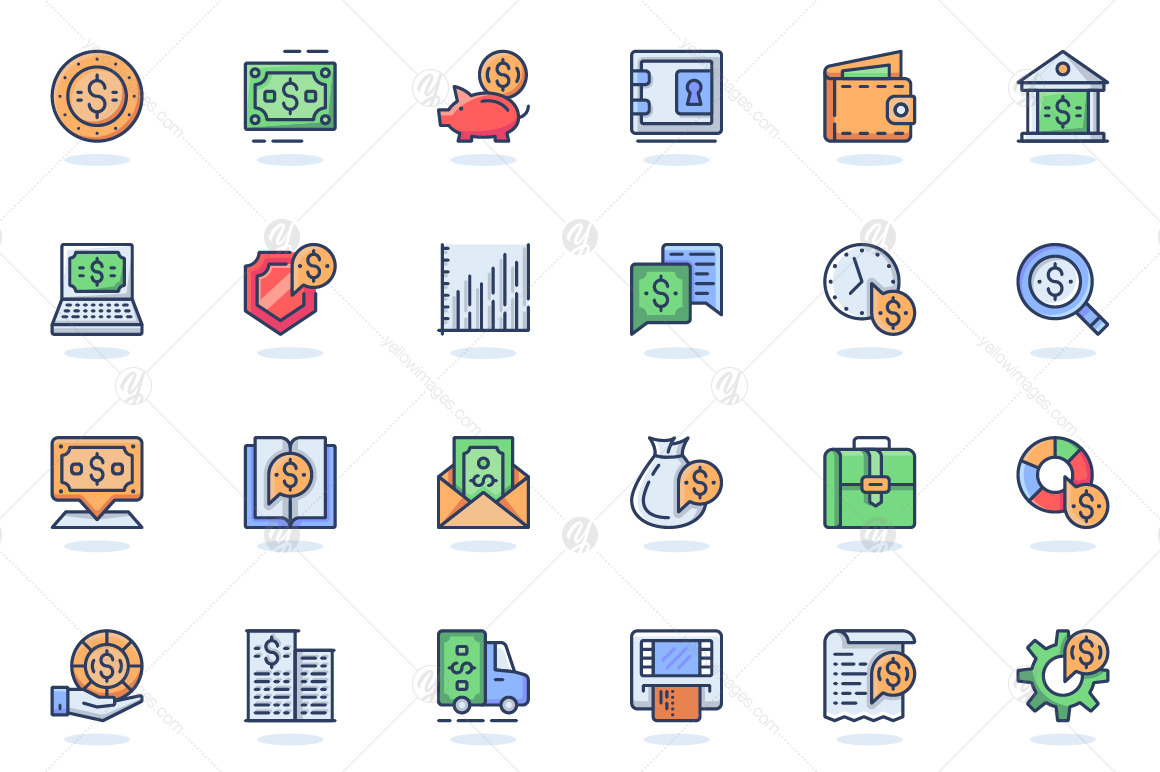 Flat Line Web Icons Pack Flat Line Web Icons Pack