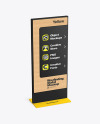 Wayfinding Stand With Wooden Frame Mockup