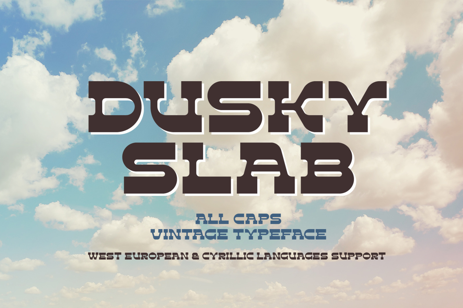 Dusky Slab - vintage font