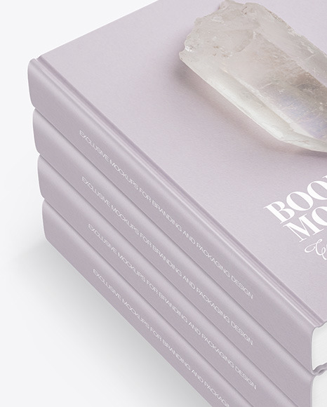 Hardcover Books w/ Matte Cover Mockup