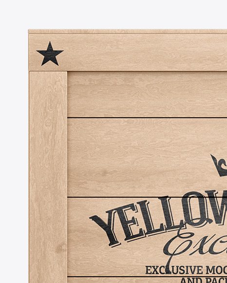 Wooden Box Mockup