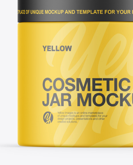 Matte Cosmetic Jar Mockup