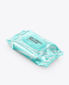 Metallic Wet Wipes Pack Mockup