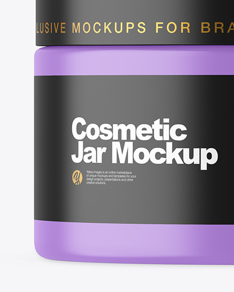 Matte Cosmetic Jar Mockup