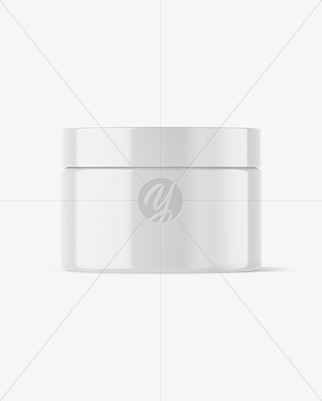 Glossy Cosmetic Jar Mockup