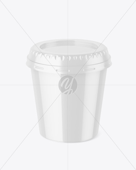 Glossy Plastic Cup Mockup