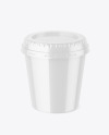 Glossy Plastic Cup Mockup