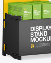 Plastic Display Stand w/ Boxes Mockup