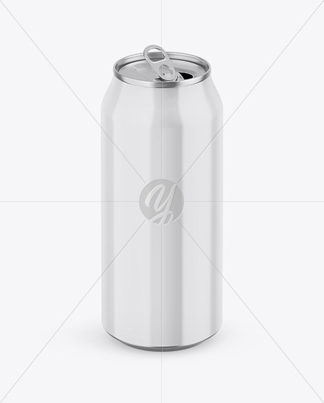 Opened Metallic Can W/ Glossy Finish Mockup