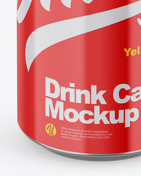 Opened Metallic Can W/ Glossy Finish Mockup