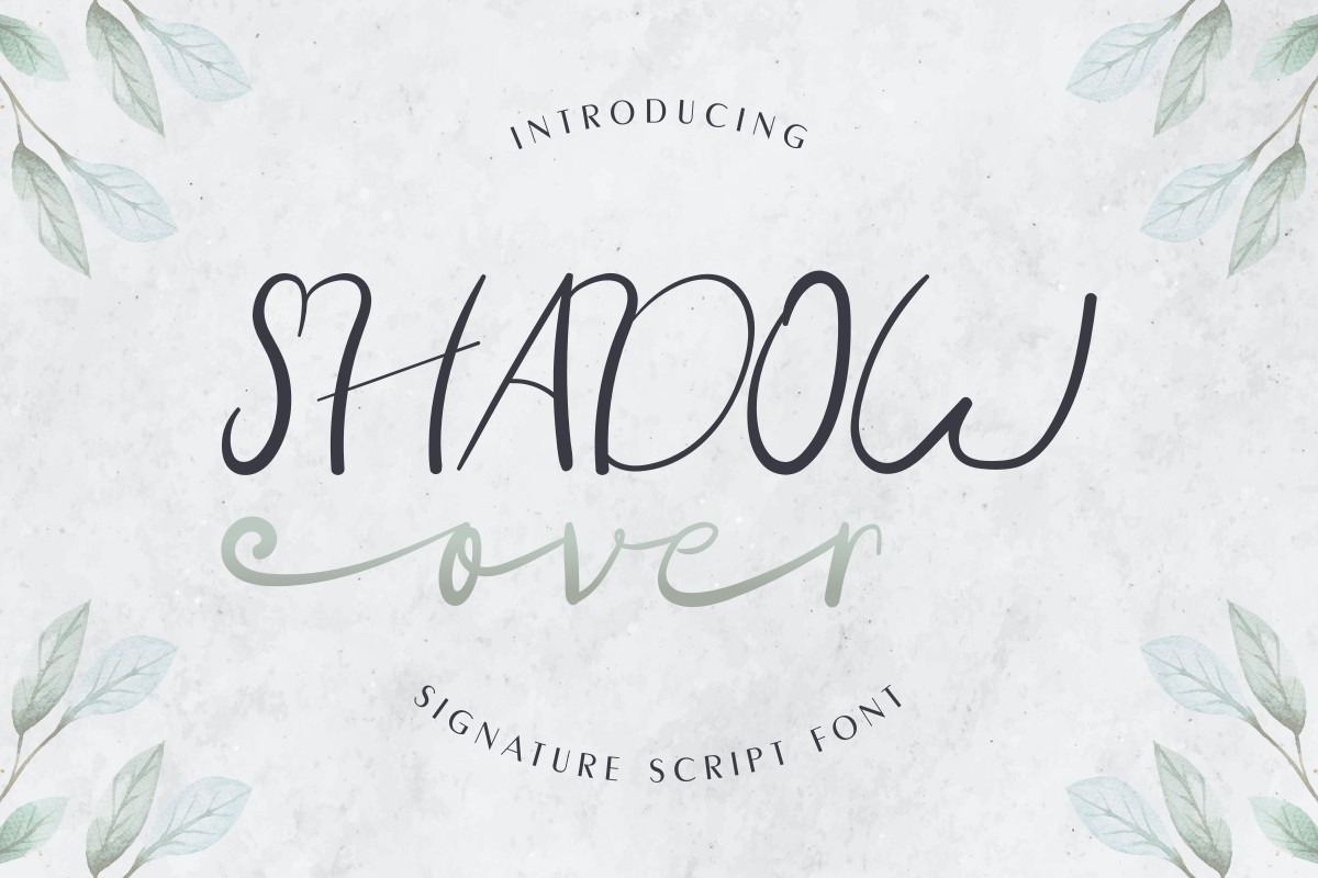 Shadow Over Script Luxurious Font