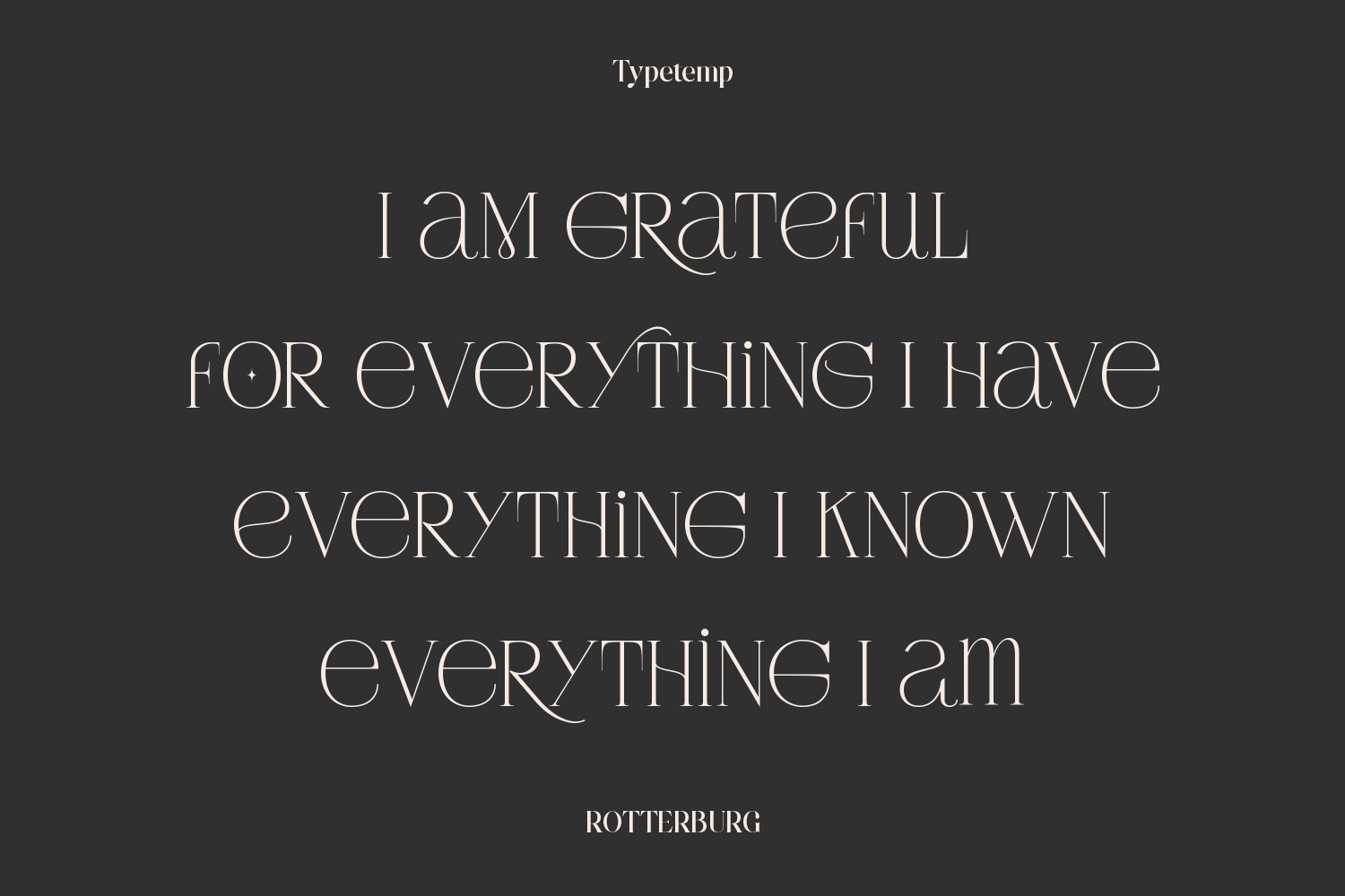 Rotterburg Stylish Display Font Rotterburg Stylish Display Font