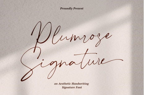 Plumrose Signature Script Font - Fonts handwriting