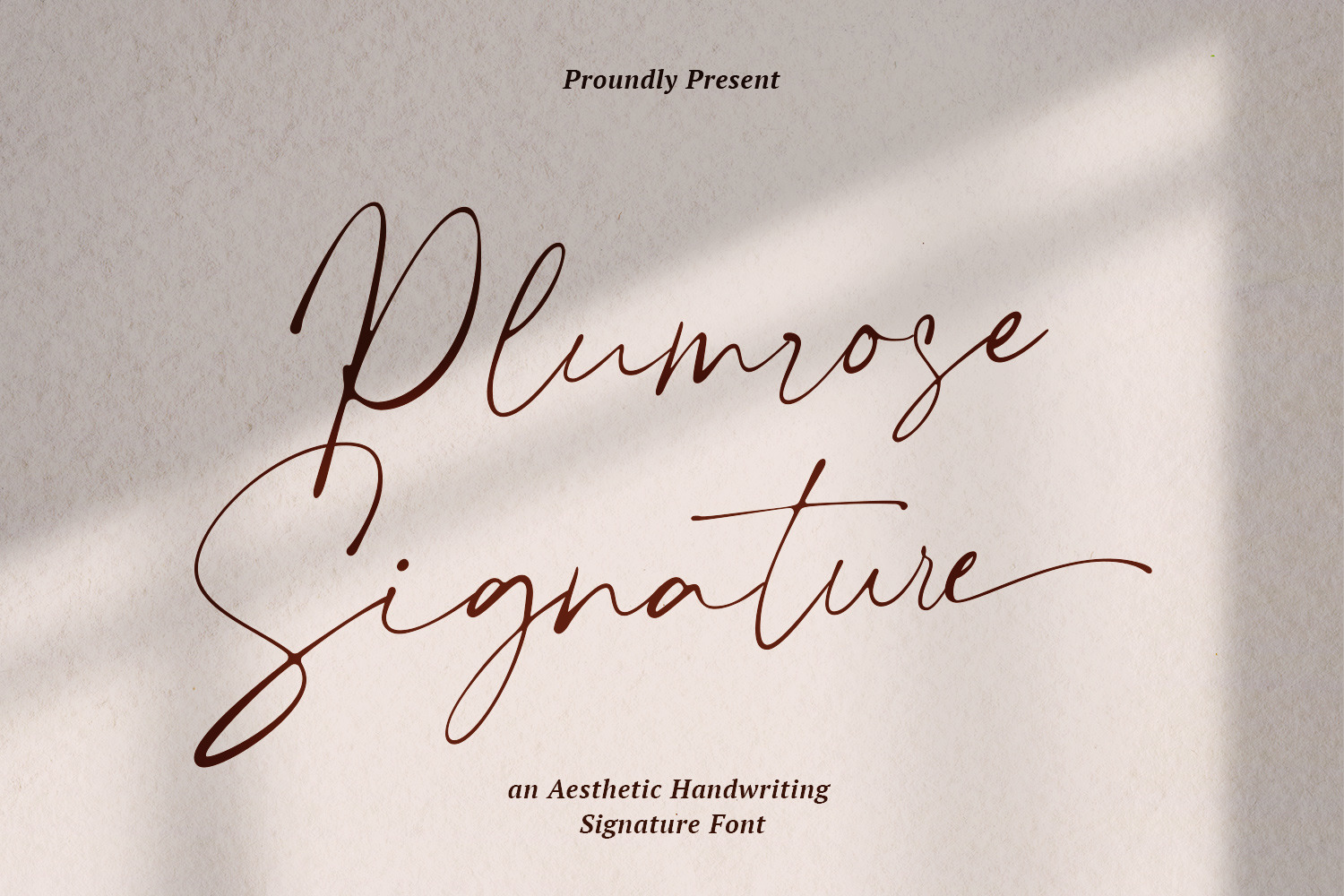 Plumrose Signature Script Font