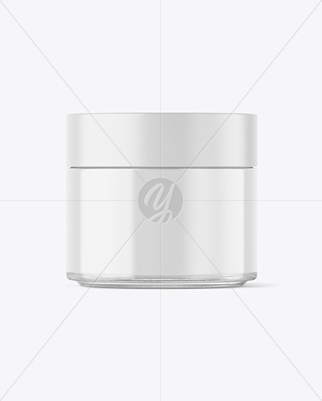 Clear Cosmetic Jar Mockup