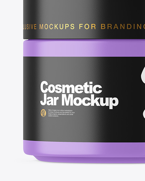 Matte Cosmetic Jar Mockup