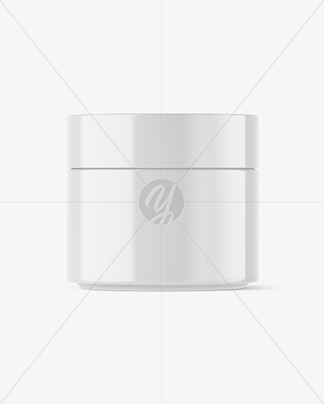 Glossy Cosmetic Jar Mockup