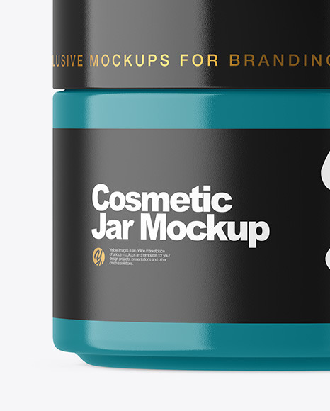 Glossy Cosmetic Jar Mockup