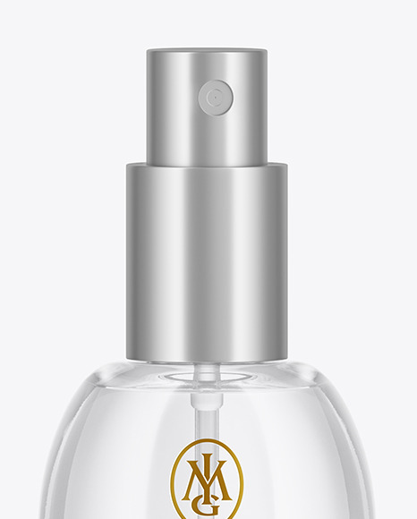 Clear Glass Perfume Bottle Mockup