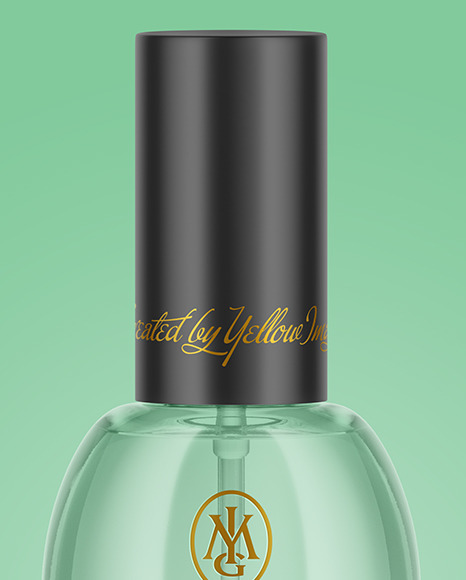 Clear Glass Perfume Bottle Mockup