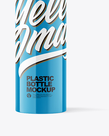 Glossy Plastic Bottle Mockup