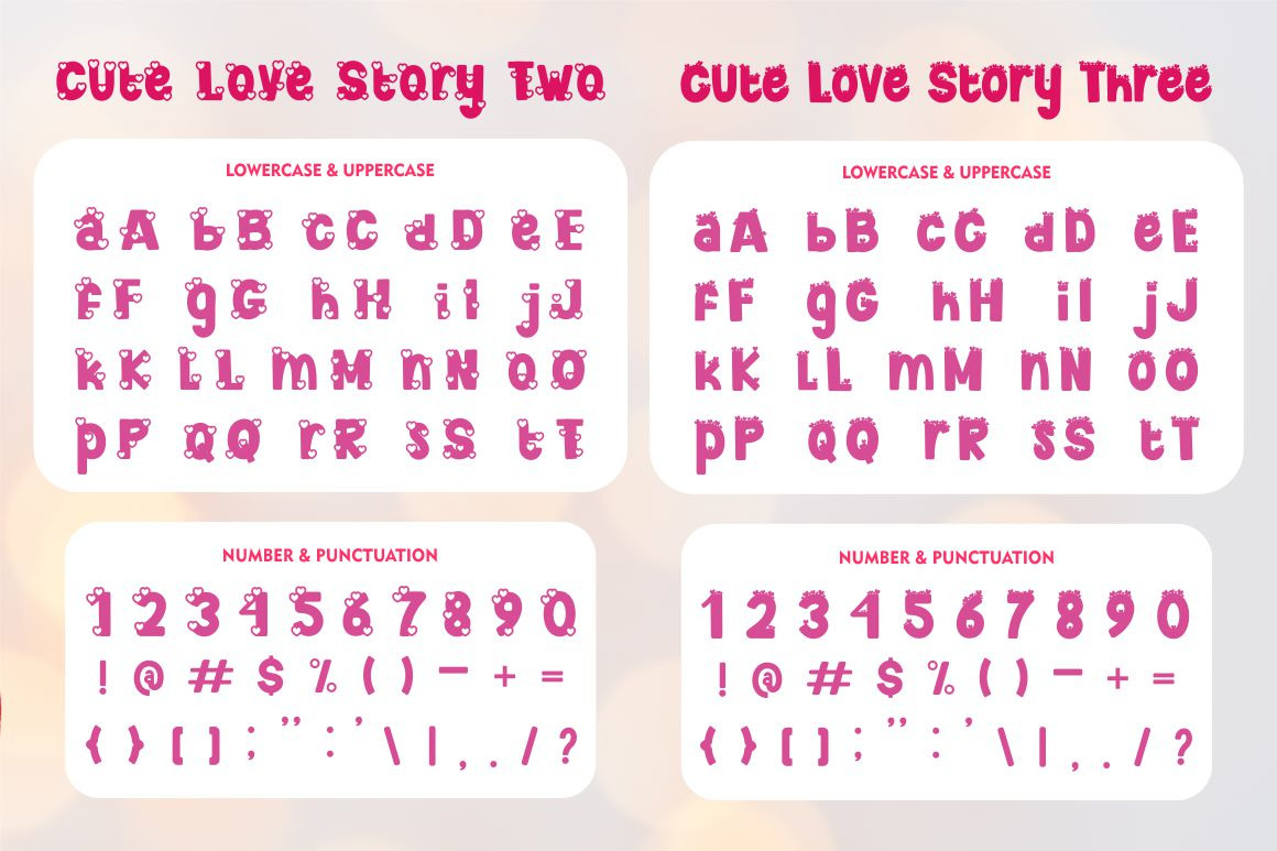 Cute Love Story - Quirky Love Font Cute Love Story - Quirky Love Font