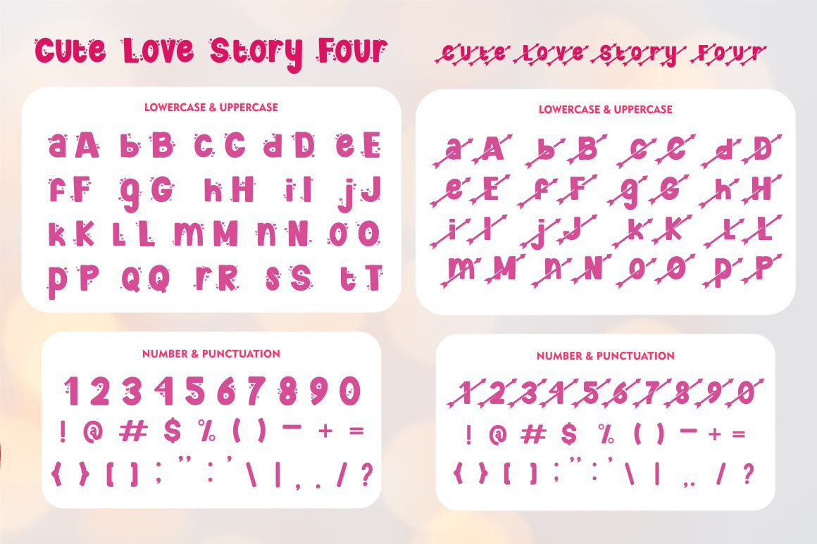 Cute Love Story - Quirky Love Font Cute Love Story - Quirky Love Font