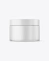 Frosted Glass Cosmetic Jar Mockup