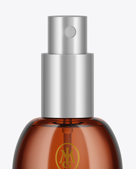 Amber Glass Perfume Bottle Mockup