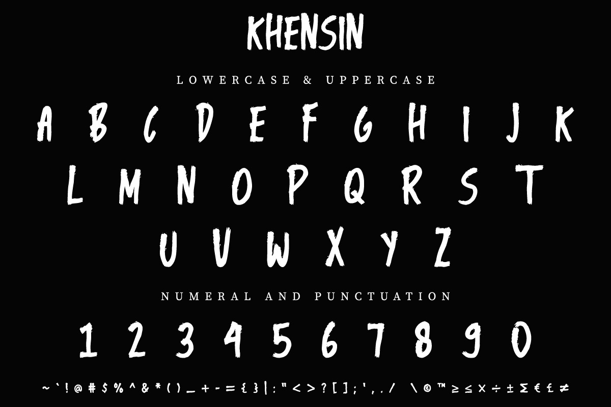 Khensin Brush Font Khensin Brush Font