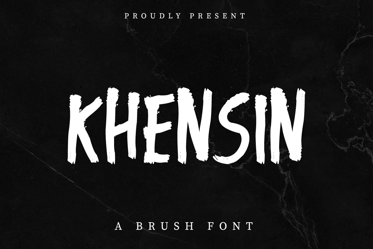 Khensin Brush Font Khensin Brush Font