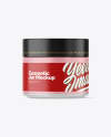 Frosted Glass Cosmetic Jar Mockup