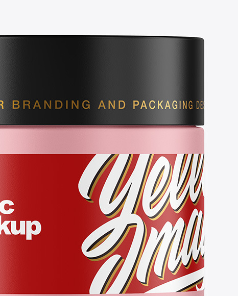 Frosted Glass Cosmetic Jar Mockup