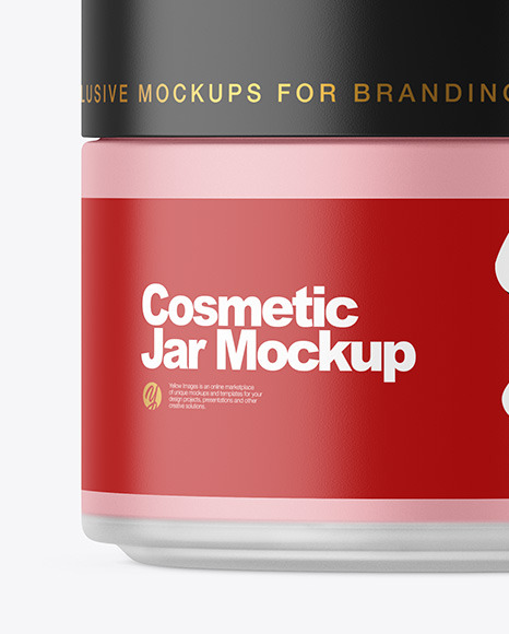 Frosted Glass Cosmetic Jar Mockup