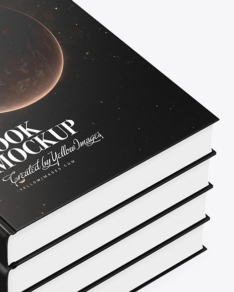 Hardcover Books w/ Fabric Cover Mockup