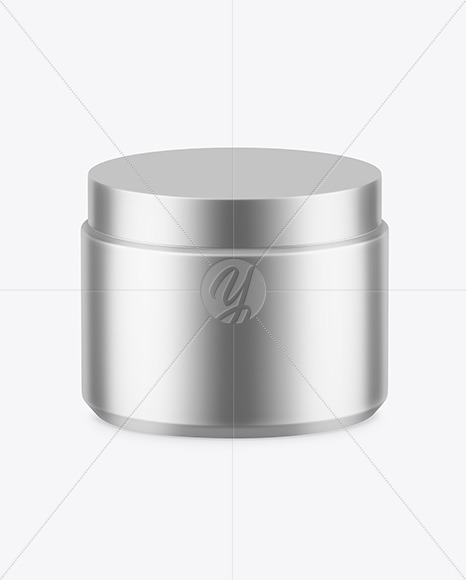 Matte Metallic Cosmetic Jar Mockup