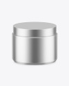 Matte Metallic Cosmetic Jar Mockup
