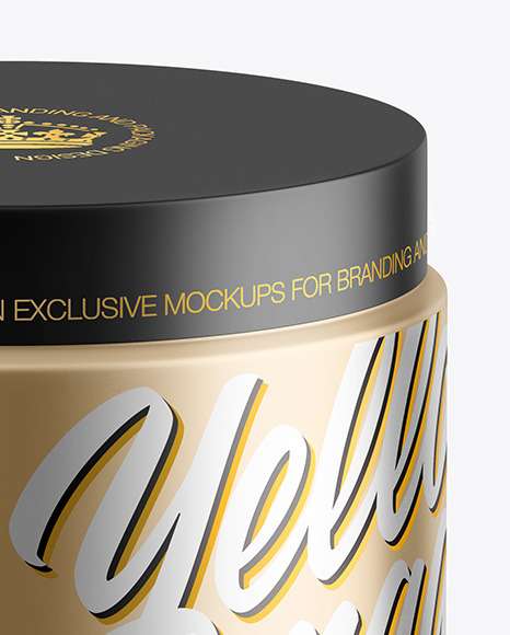 Matte Metallic Cosmetic Jar Mockup