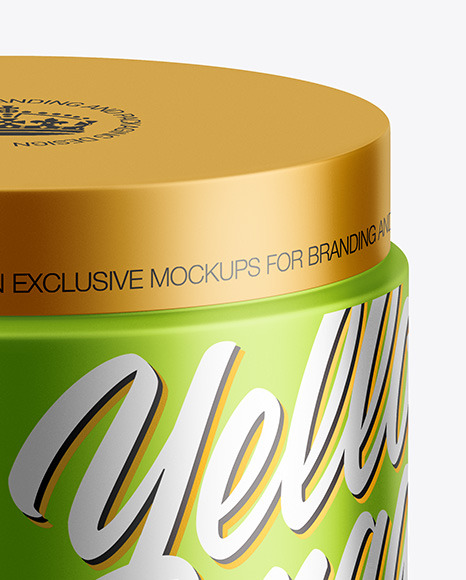 Matte Metallic Cosmetic Jar Mockup
