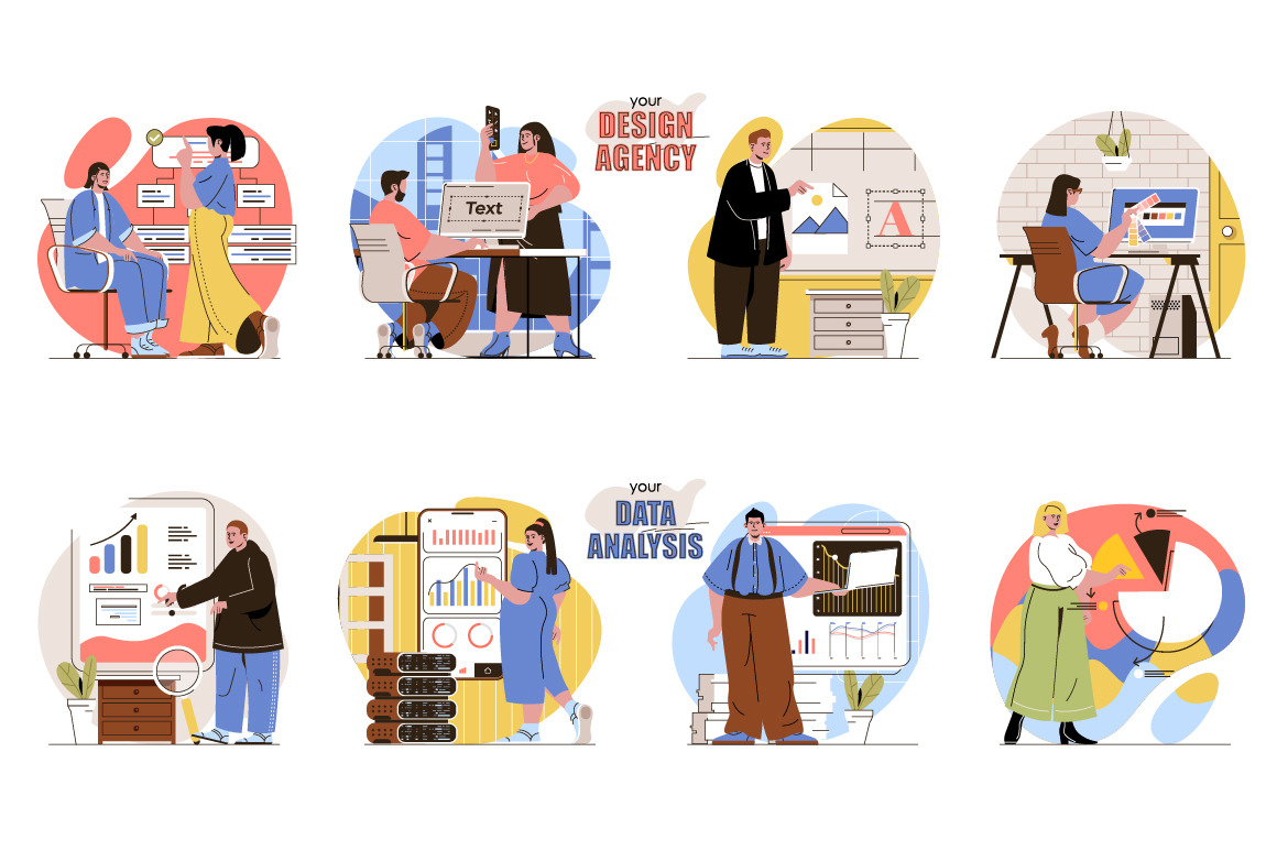 Bundle Flat Line Web Illustration Bundle Flat Line Web Illustration