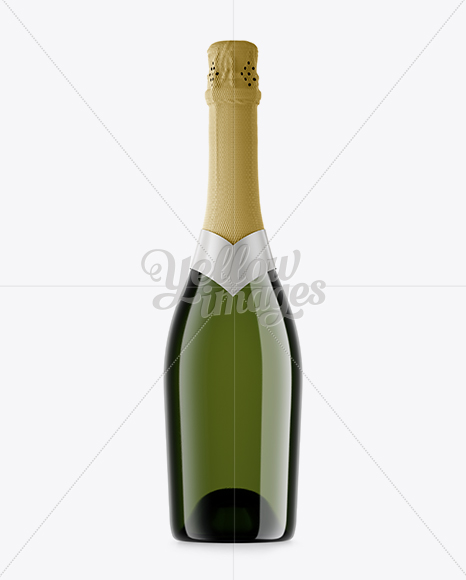 Premium Champagne Bottle HQ Mockup