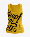 Womens Tank Top Premium Mockup Front View