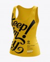 Womens Tank Top Premium Mockup Half-Turned View