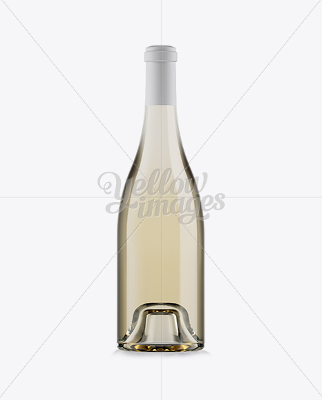 Clear Glass Wine Bottle HD Mockup