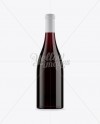 Clear Glass Bottle w/ Red Wine HD Mockup