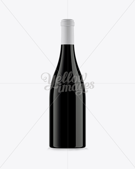 Dark Glass Wine Bottle HD Mockup