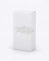 Paper Box Mockup - 25° Angle Front View (High-Angle Shot)