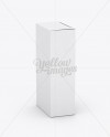 Paper Box Mockup - 70° Angle Front View (High-Angle Shot)